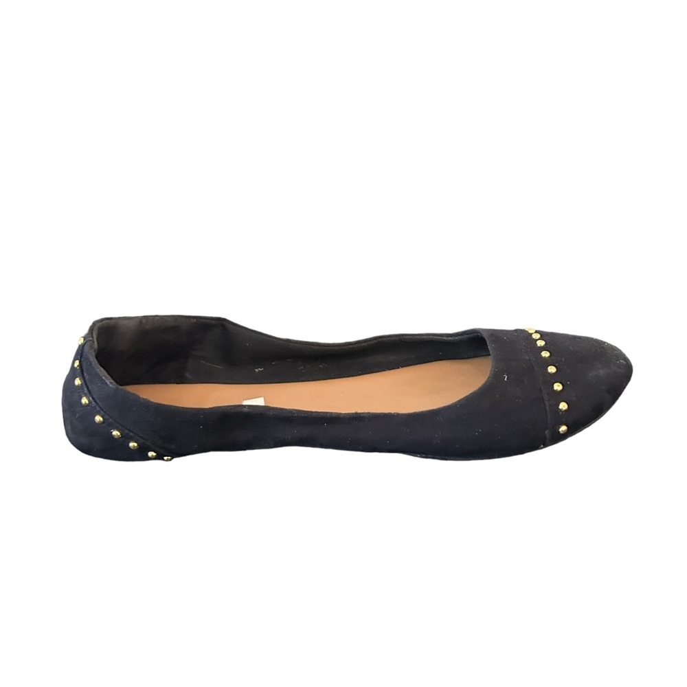 Merona Women’s Black Textile Slip On Studded Ballet Flats Size 9.5 - Picture 7 of 12